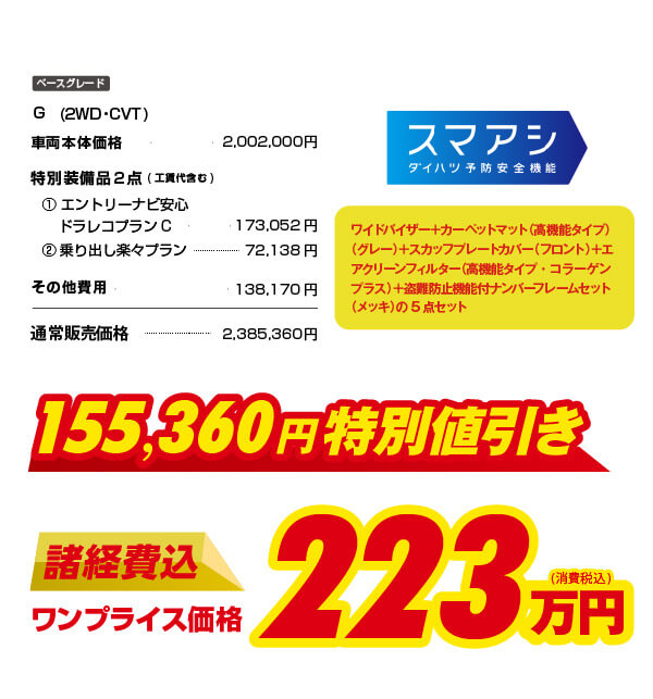 鹿児島ダイハツの新車成約特典 V15達成 特別限定車 鹿児島ダイハツ販売株式会社